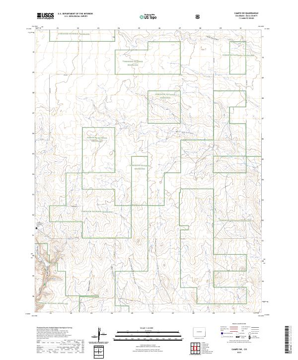 US Topo 7.5-minute map for Campo SW CO