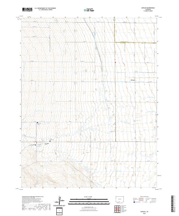 US Topo 7.5-minute map for Capulin CO