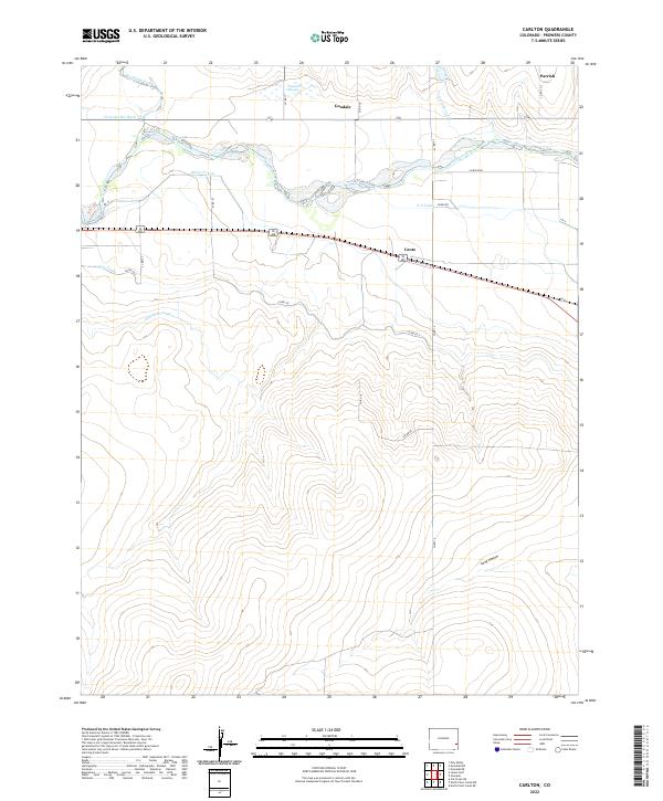 US Topo 7.5-minute map for Carlton CO