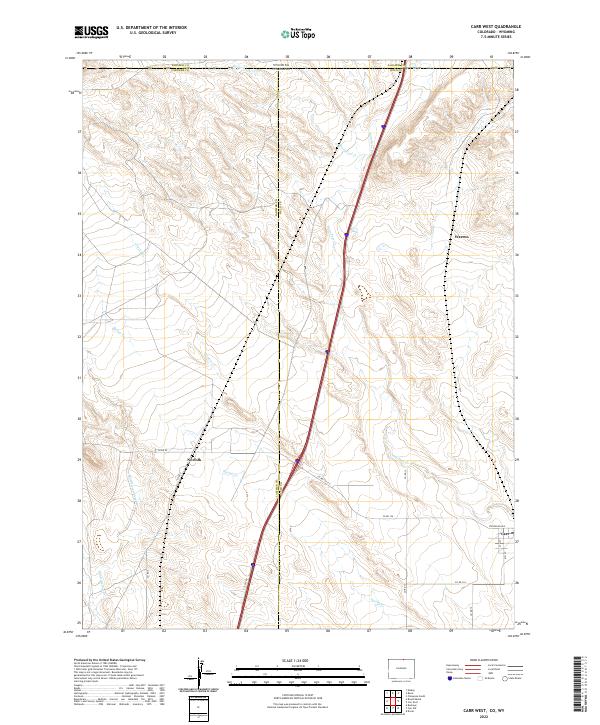 US Topo 7.5-minute map for Carr West COWY