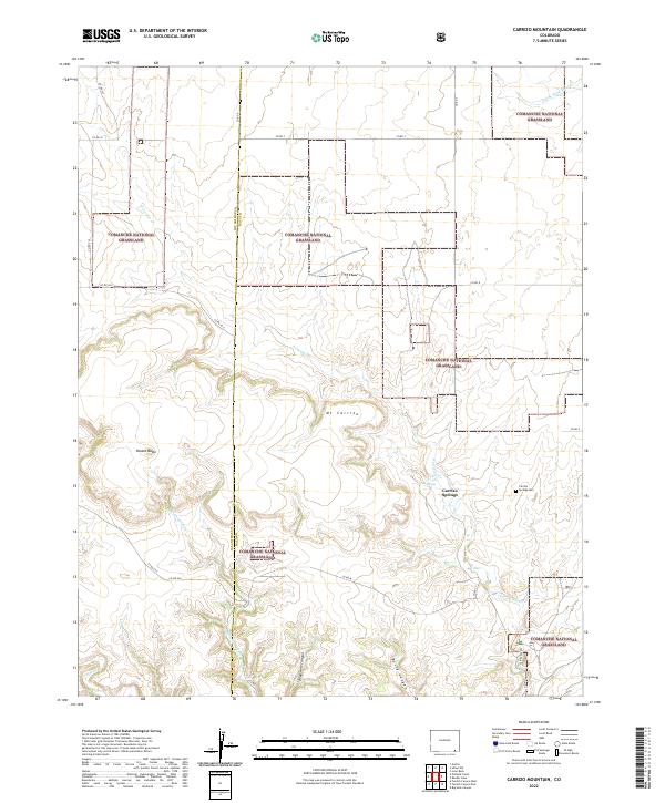 US Topo 7.5-minute map for Carrizo Mountain CO