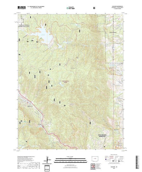 US Topo 7.5-minute map for Cascade CO