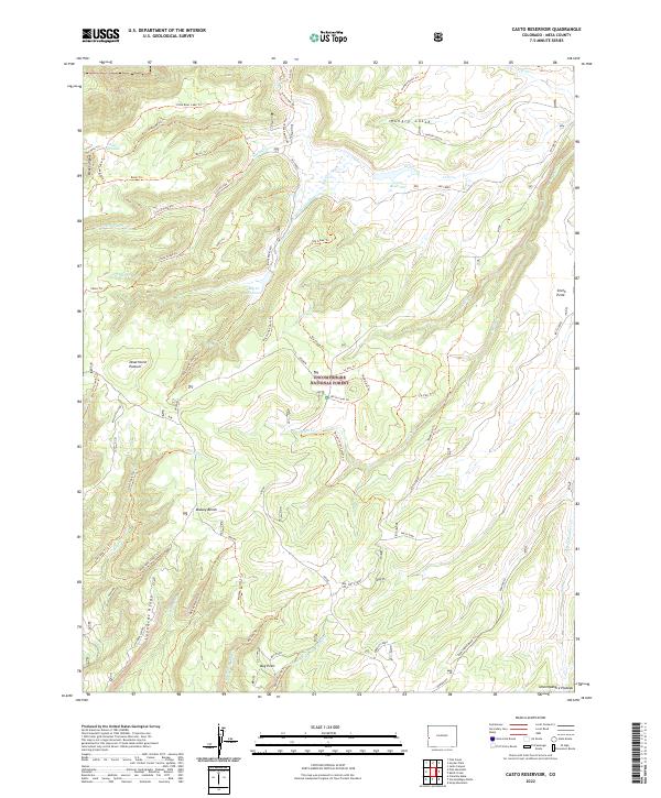 US Topo 7.5-minute map for Casto Reservoir CO