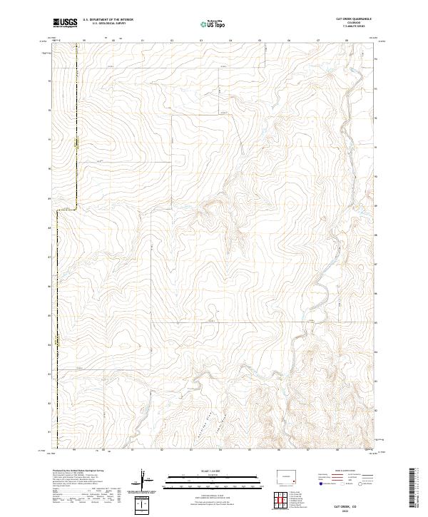 US Topo 7.5-minute map for Cat Creek CO