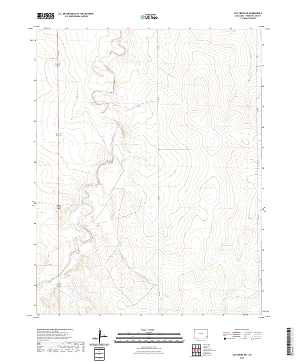 US Topo 7.5-minute map for Cat Creek NE CO