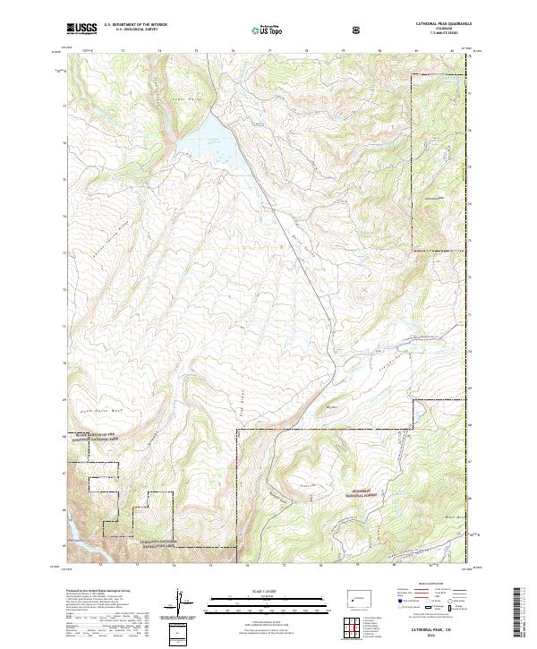 US Topo 7.5-minute map for Cathedral Peak CO