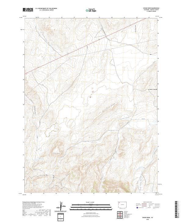 US Topo 7.5-minute map for Cedar Knob CO