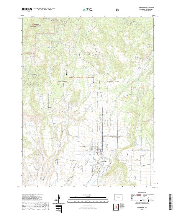 US Topo 7.5-minute map for Cedaredge CO