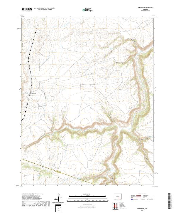 US Topo 7.5-minute map for Cedarwood CO