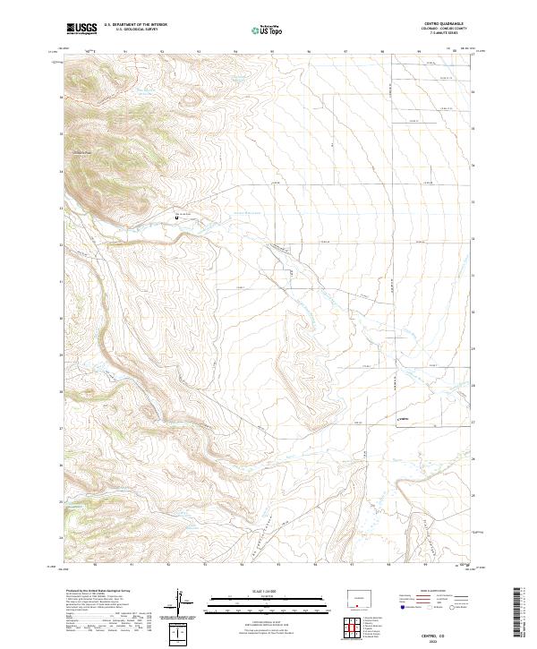 US Topo 7.5-minute map for Centro CO