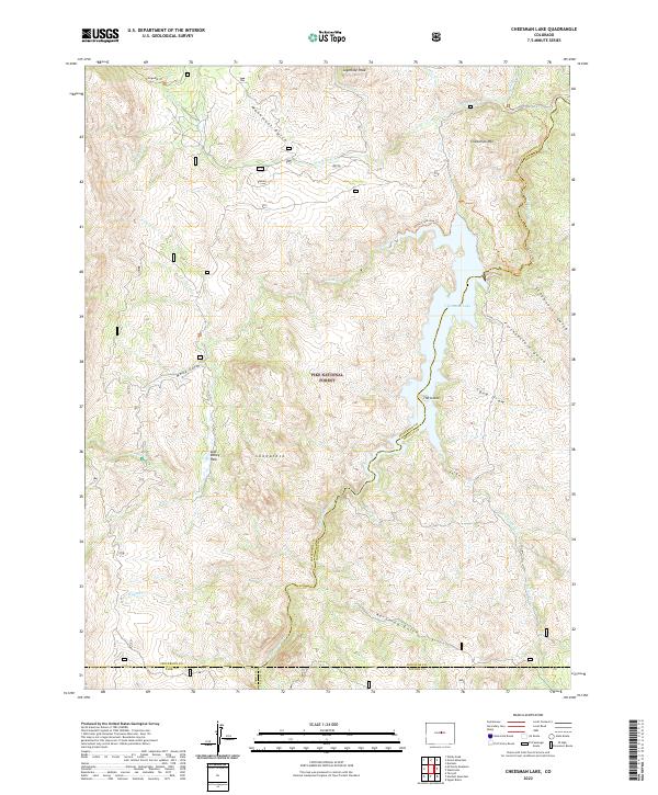 US Topo 7.5-minute map for Cheesman Lake CO