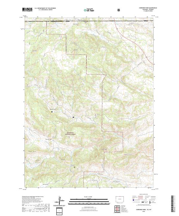 US Topo 7.5-minute map for Cherokee Park COWY