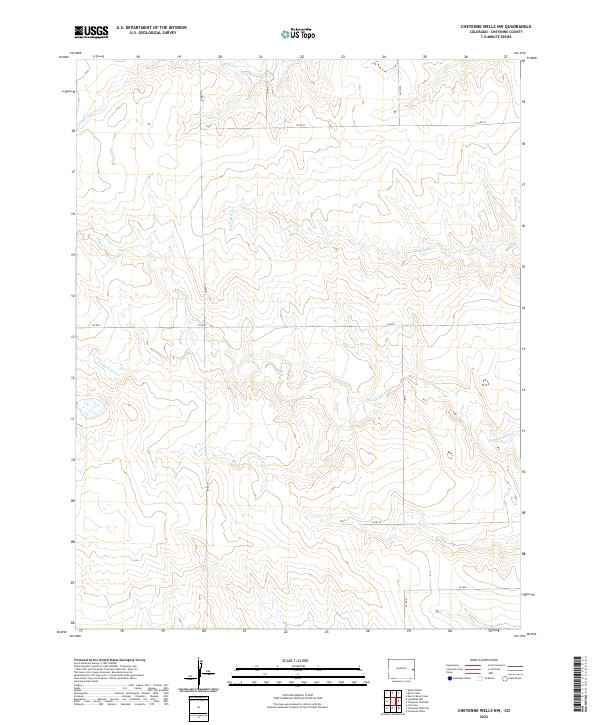 US Topo 7.5-minute map for Cheyenne Wells NW CO