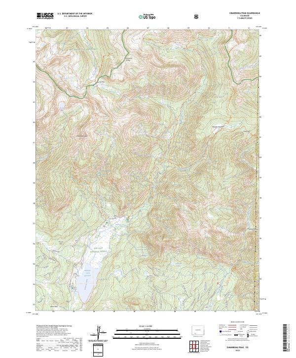 US Topo 7.5-minute map for Cimarrona Peak CO