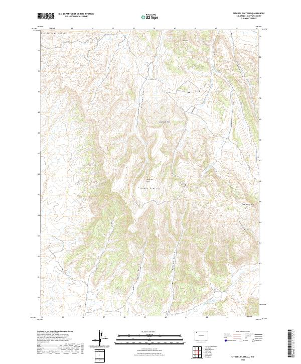 US Topo 7.5-minute map for Citadel Plateau CO