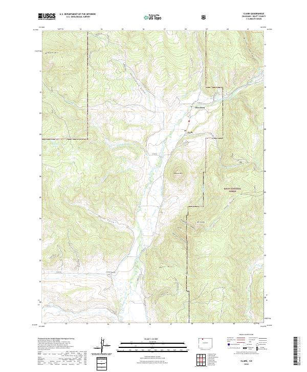 US Topo 7.5-minute map for Clark CO