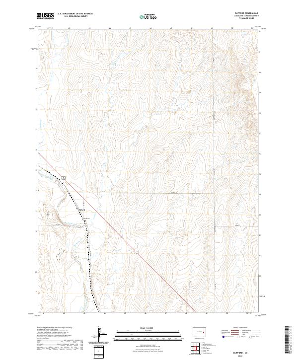 US Topo 7.5-minute map for Clifford CO