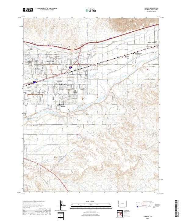 US Topo 7.5-minute map for Clifton CO