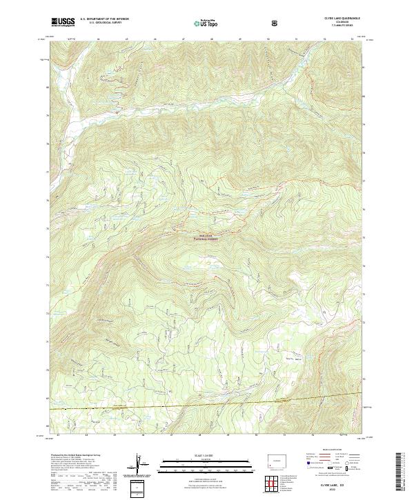 US Topo 7.5-minute map for Clyde Lake CO