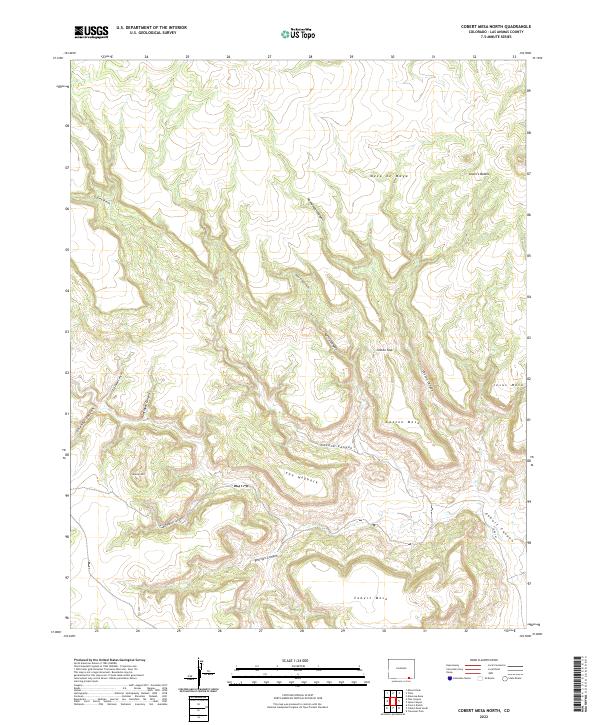 US Topo 7.5-minute map for Cobert Mesa North CO