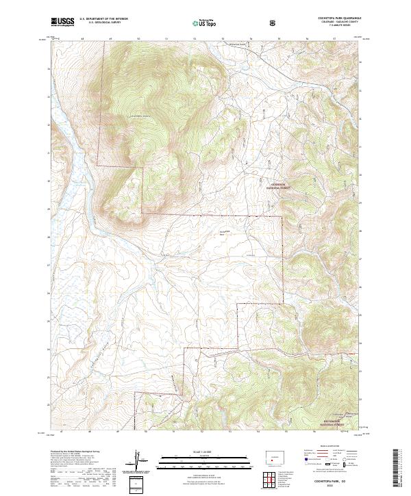 US Topo 7.5-minute map for Cochetopa Park CO