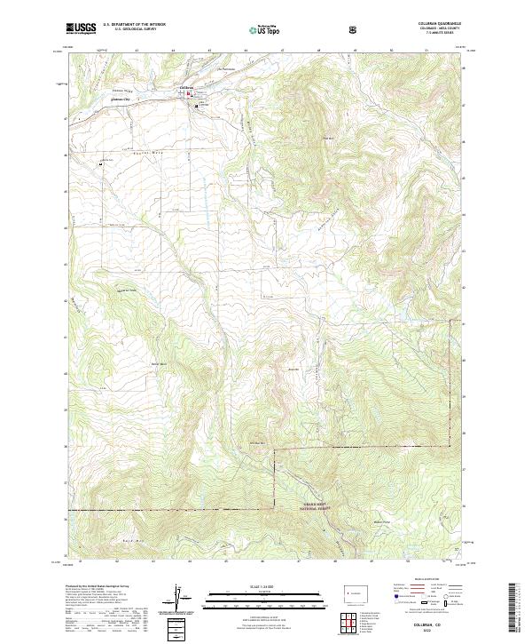 US Topo 7.5-minute map for Collbran CO