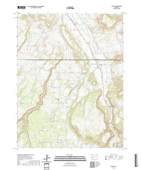 US Topo 7.5-minute map for Colona CO