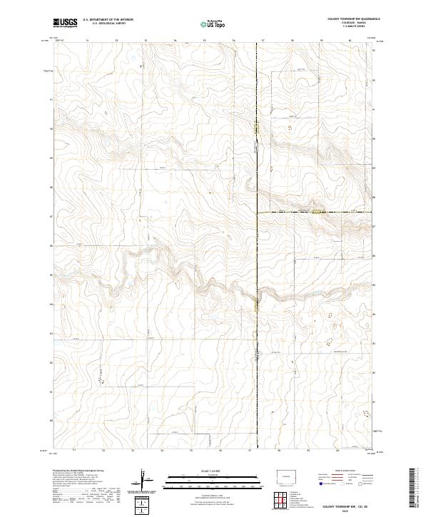 US Topo 7.5-minute map for Colony Township NW COKS