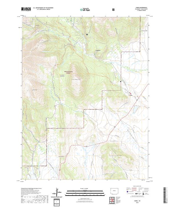 US Topo 7.5-minute map for Como CO