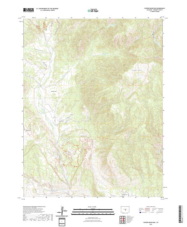 US Topo 7.5-minute map for Cooper Mountain CO