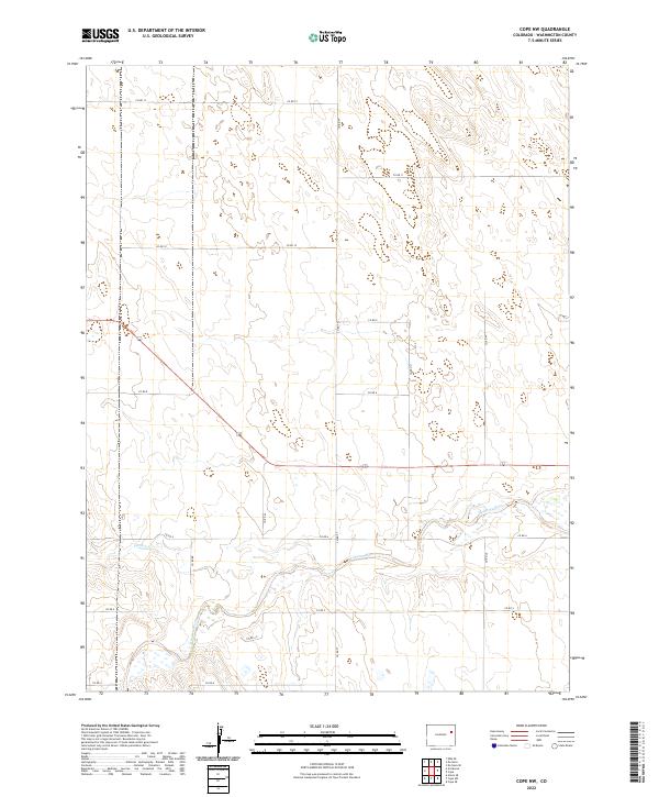 US Topo 7.5-minute map for Cope NW CO