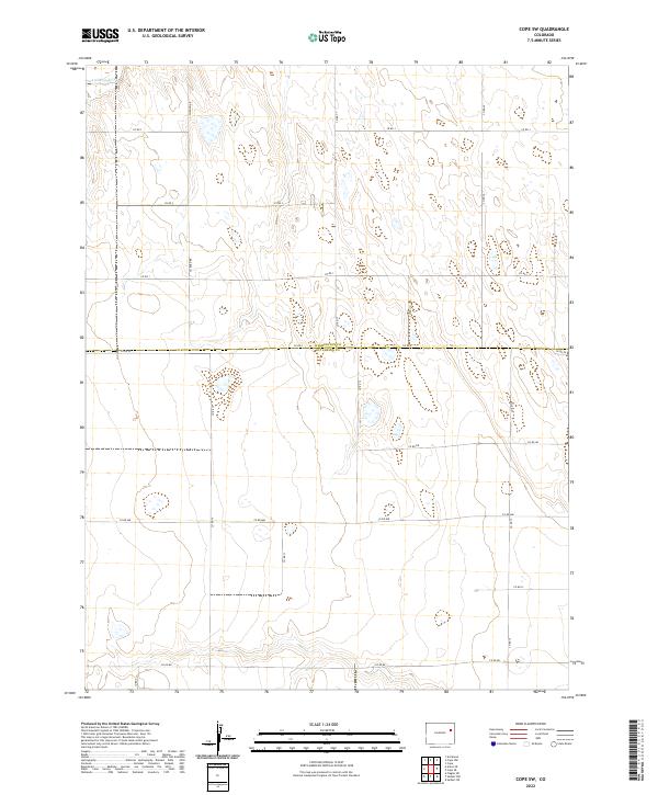 US Topo 7.5-minute map for Cope SW CO