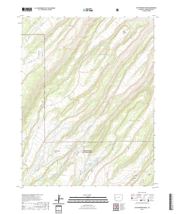 US Topo 7.5-minute map for Cottonwood Basin CO