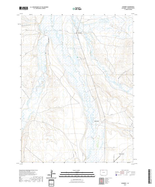 US Topo 7.5-minute map for Cowdrey CO