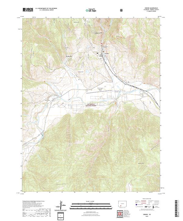 US Topo 7.5-minute map for Creede CO – American Map Store