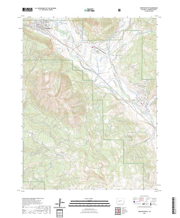 US Topo 7.5-minute map for Crested Butte CO