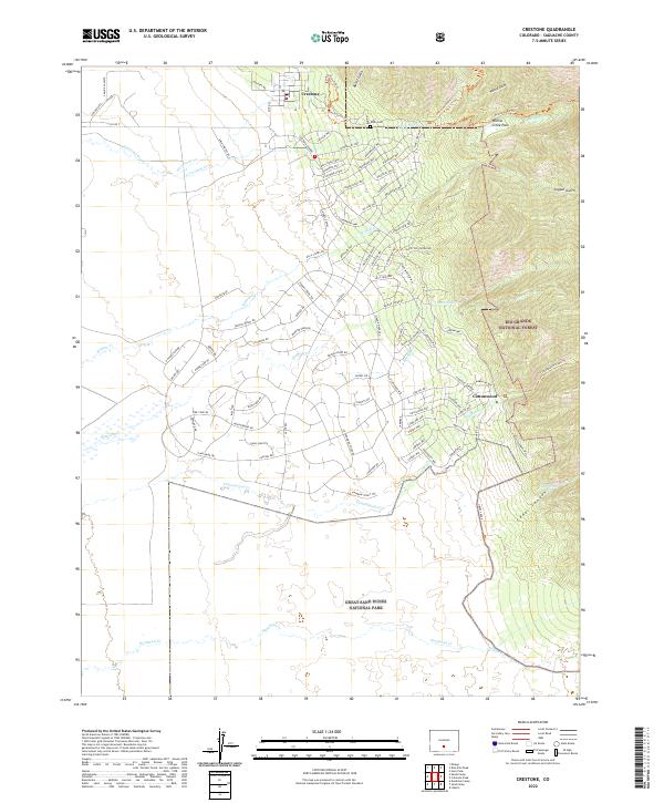 US Topo 7.5-minute map for Crestone CO