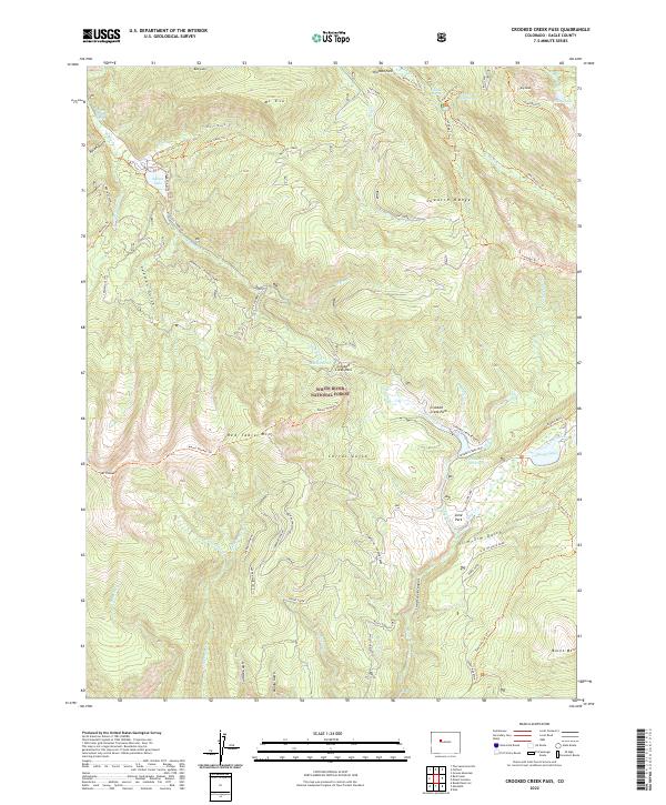 US Topo 7.5-minute map for Crooked Creek Pass CO