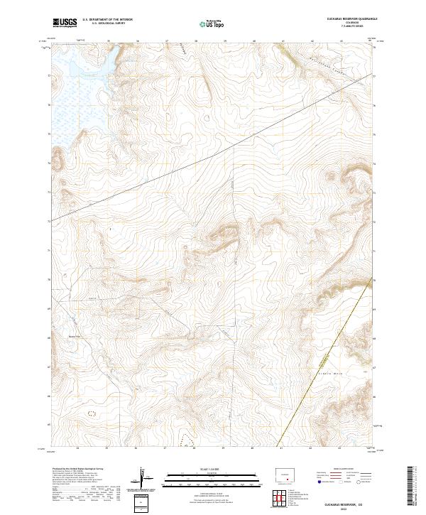 US Topo 7.5-minute map for Cucharas Reservoir CO