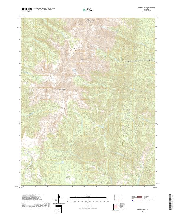 US Topo 7.5-minute map for Culebra Peak CO