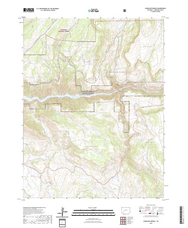 US Topo 7.5-minute map for Curecanti Needle CO