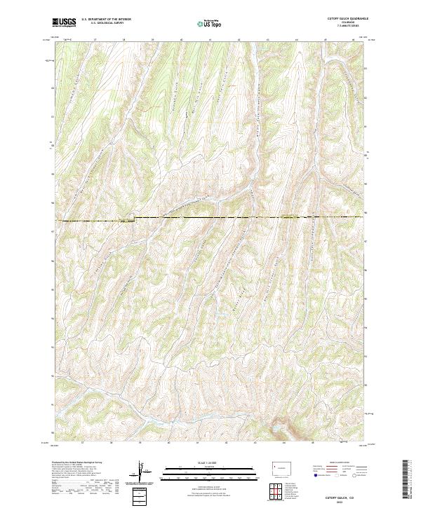 US Topo 7.5-minute map for Cutoff Gulch CO