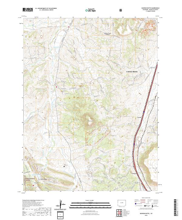 US Topo 7.5-minute map for Dawson Butte CO