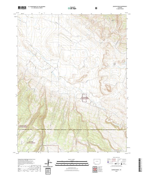 US Topo 7.5-minute map for Dawson Draw CO