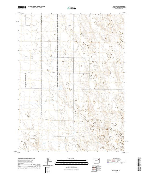 US Topo 7.5-minute map for De Nova NW CO