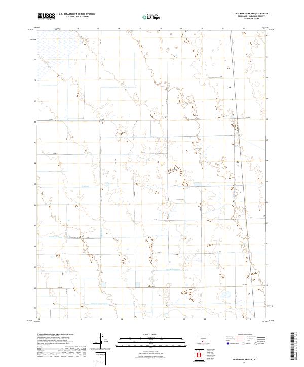 US Topo 7.5-minute map for Deadman Camp SW CO