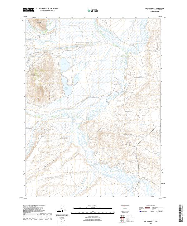 US Topo 7.5-minute map for Delaney Butte CO