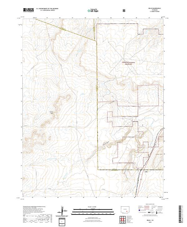 US Topo 7.5-minute map for Delhi CO