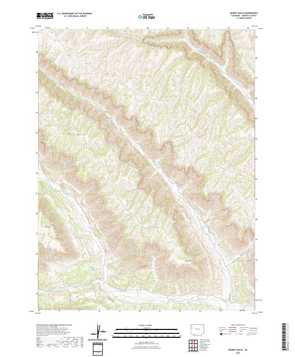 US Topo 7.5-minute map for Desert Gulch CO – American Map Store