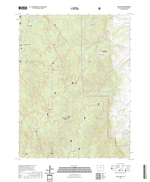 US Topo 7.5-minute map for Devils Head CO